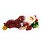 Karen Didion 6.0 Inch Lying Wine Midnight Snack Santa Christmas Figurine , Lightweight Christmas Decor Relaxing Santa